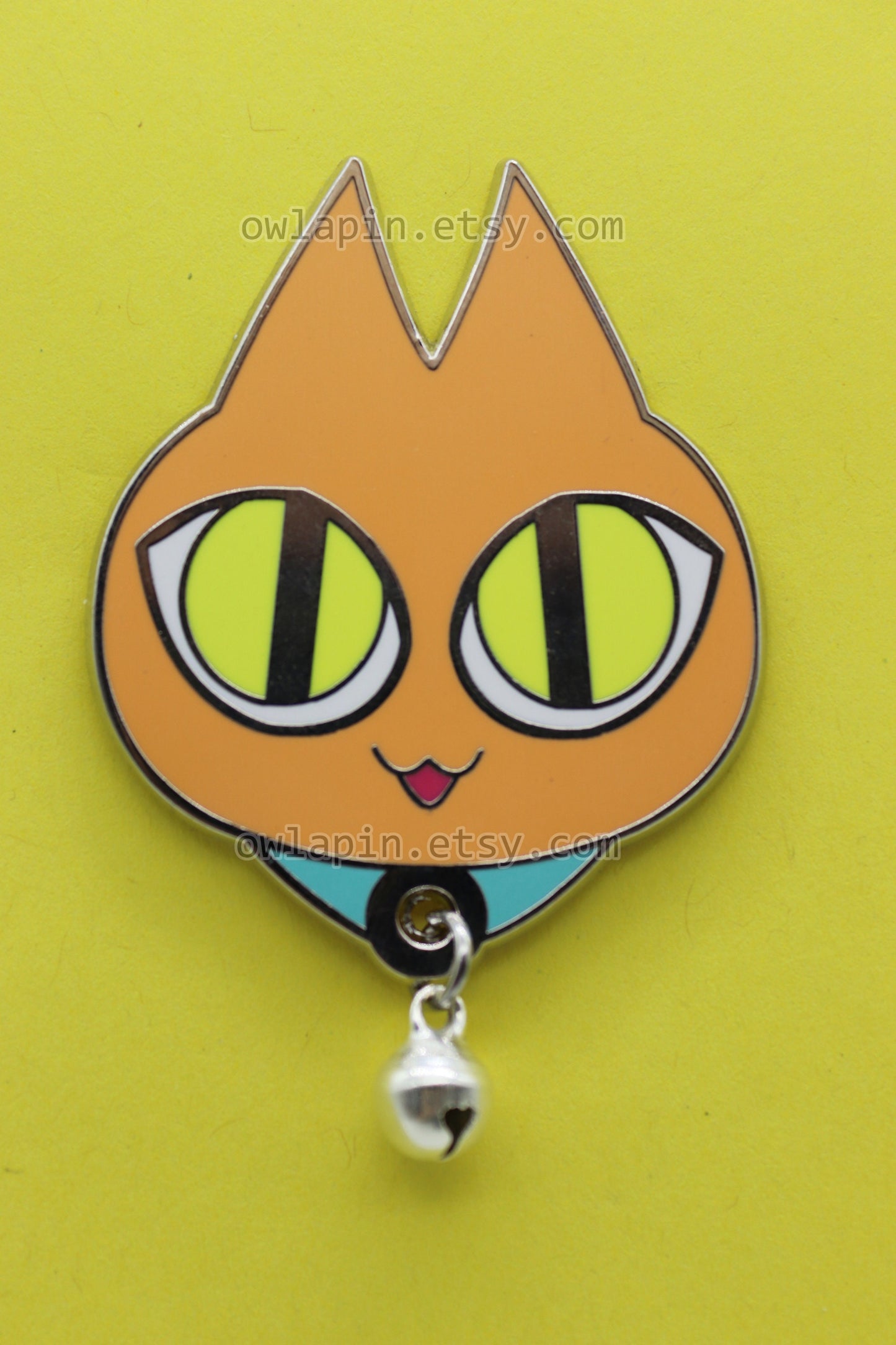 Cat Bell Enamel Pin