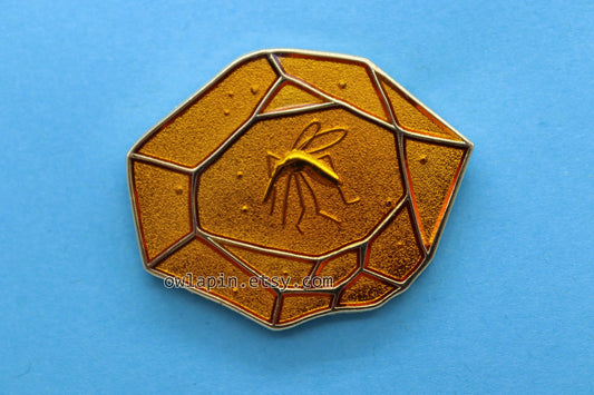 Jurassic Park Amber Mosquito Enamel Pin