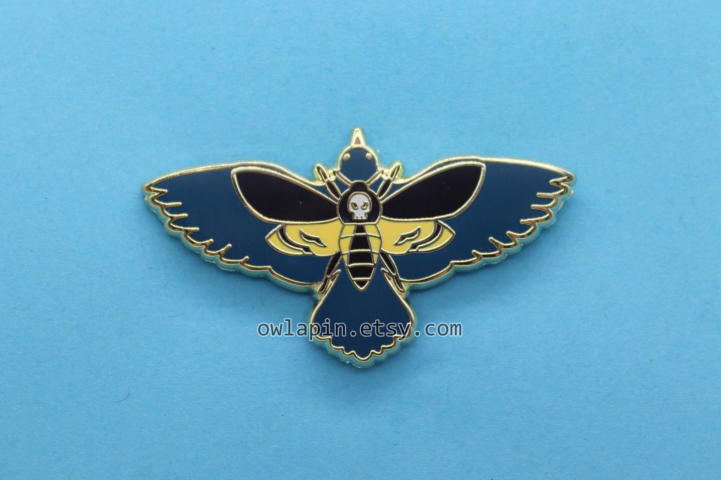 Death's Head Hawkmoth Starling Enamel Pin