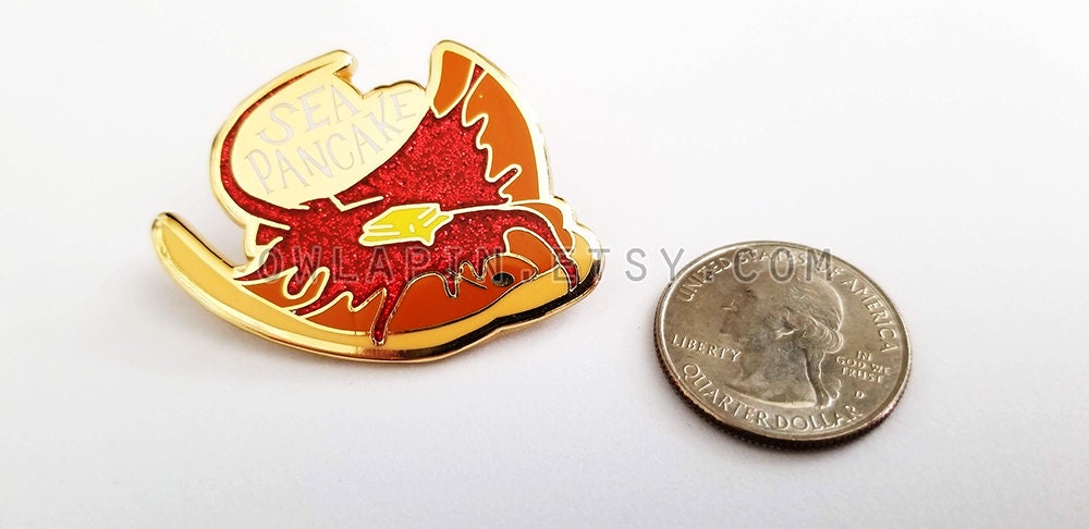 Stingray "Sea Pancake" Cute Glitter Enamel Pin