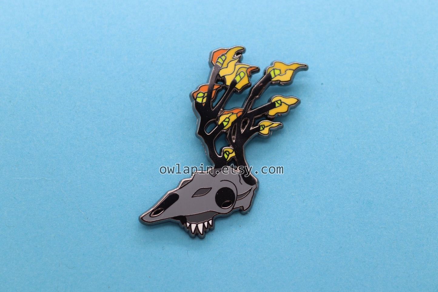 Burning Deer Enamel Pin