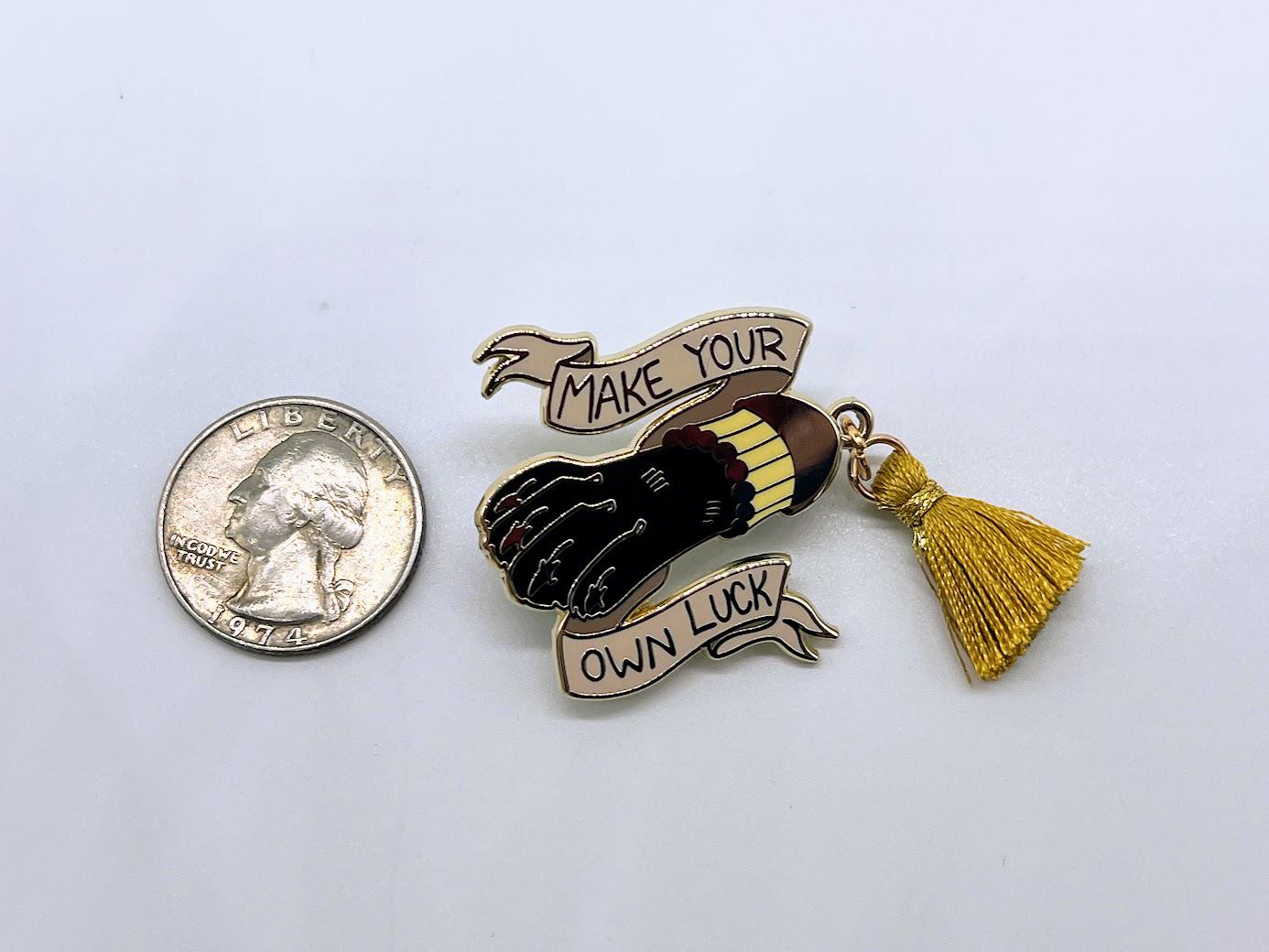Rabbit's Foot "Make Your Own Luck" Enamel Pin