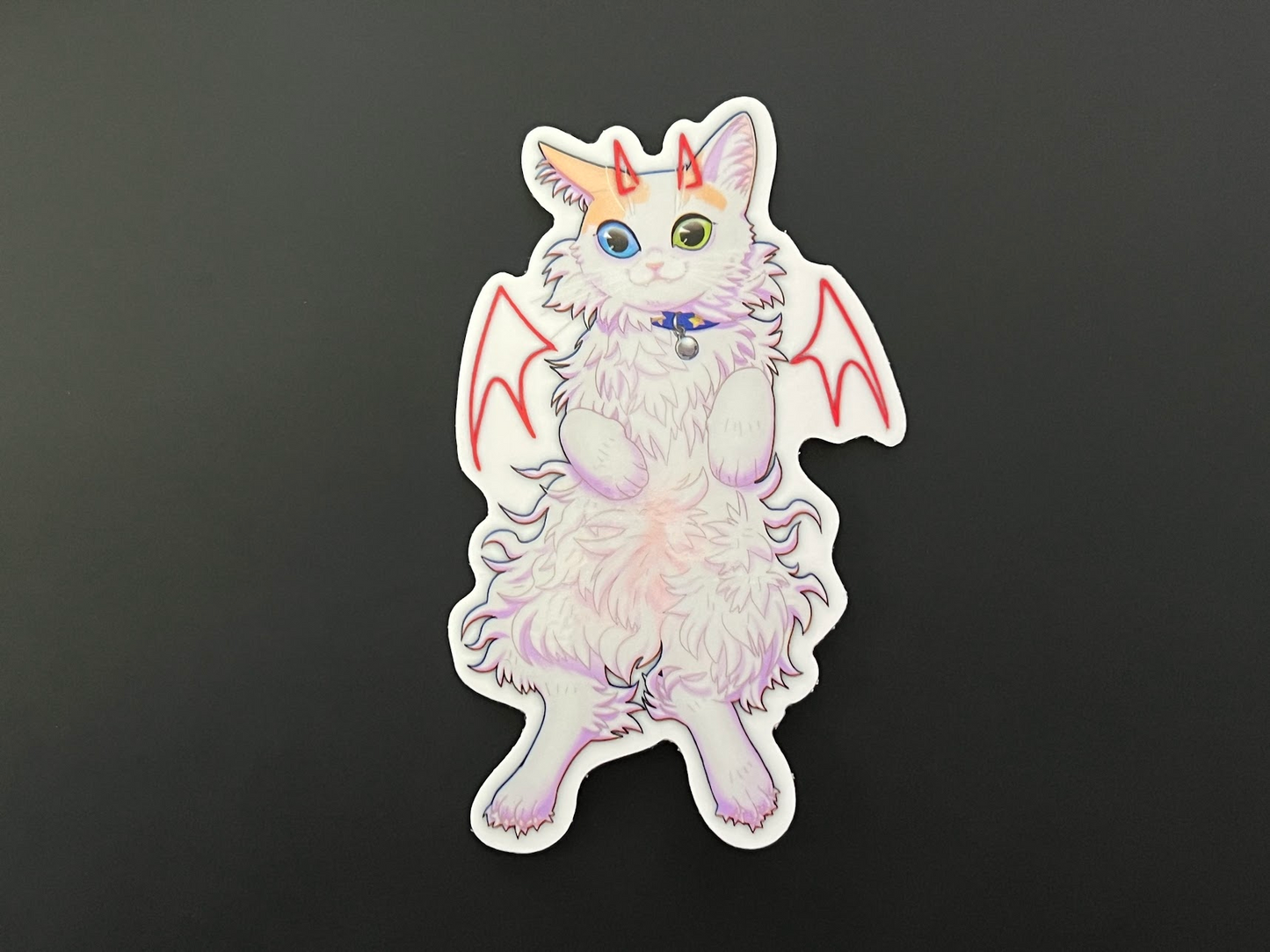 Turnip Demon Cat Vinyl Sticker