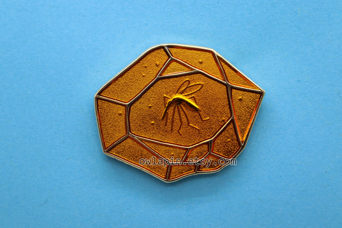 Jurassic Park Amber Mosquito Enamel Pin
