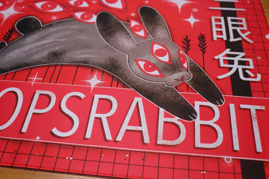 Triclops Rabbit Desk Mat