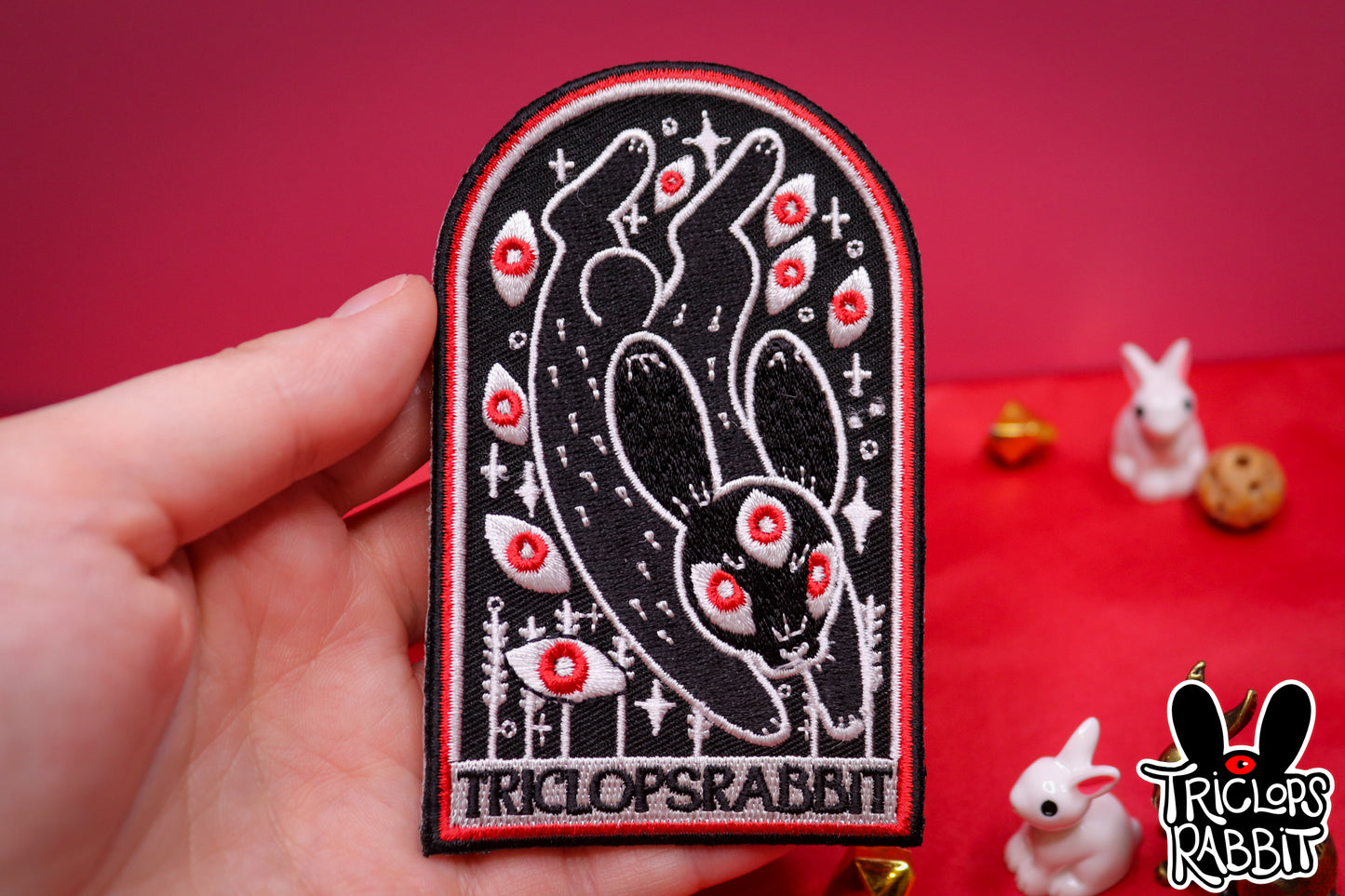 Triclops Rabbit Iron-On Patch