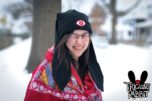 Banny Beanie - Black Rabbit Ear Hat
