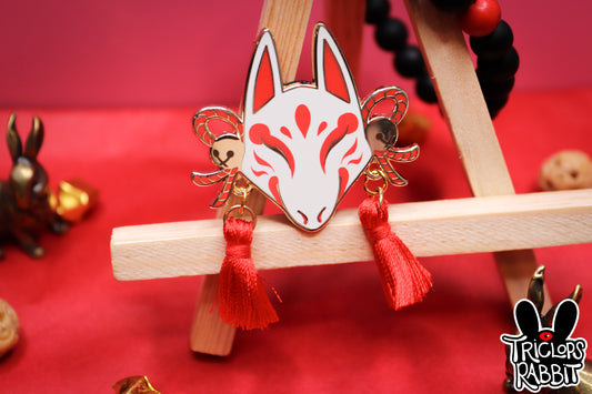 Kitsune/Fox Mask Enamel Pin