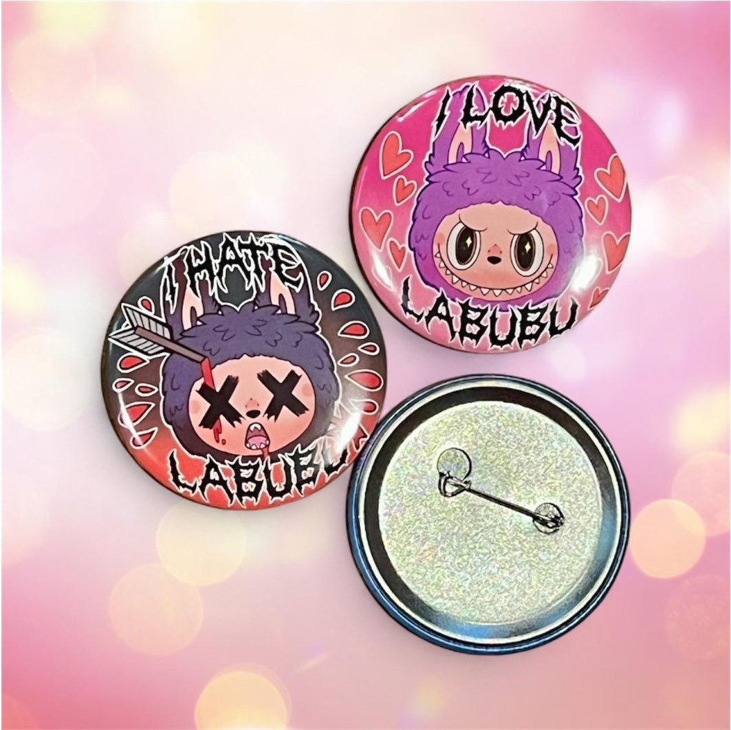 I Love/Hate Lafufu 2" Button
