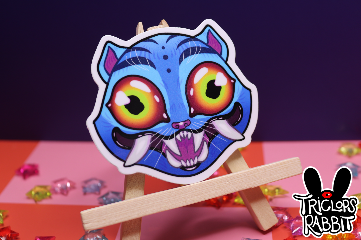 KPop Demon Hunters Tiger Derpy Vinyl Sticker
