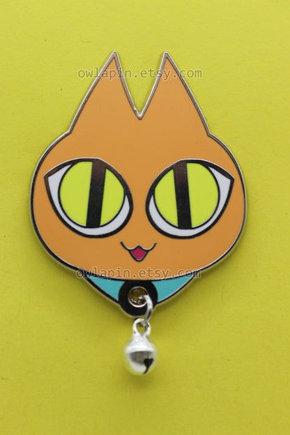 Cat Bell Enamel Pin