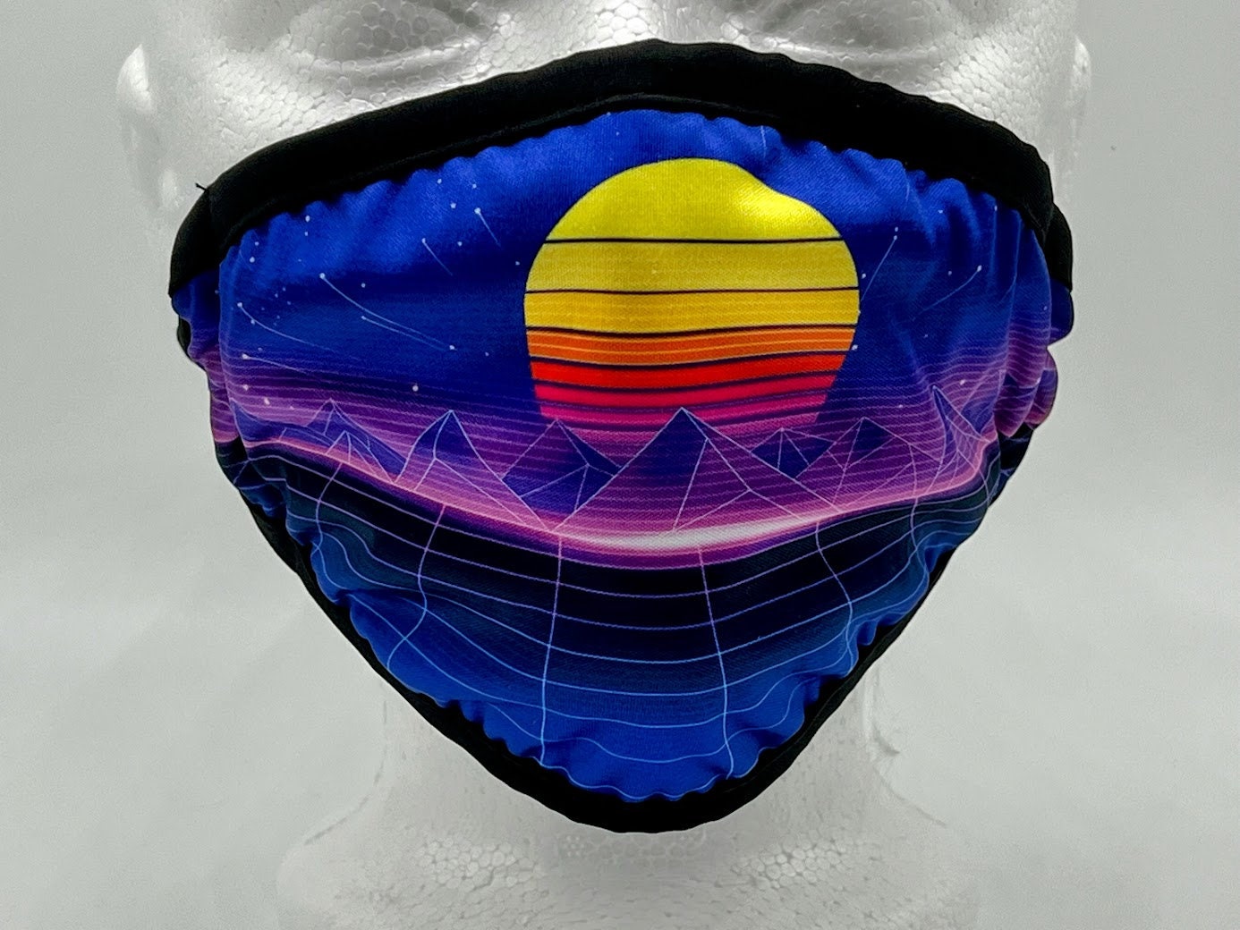 Retro 80's Vaporwave Dust Cloth Face Mask