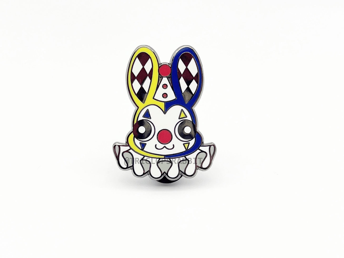 Cute Clown Bunny Enamel Pin