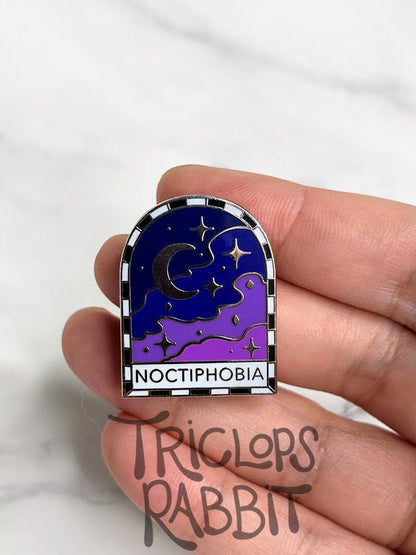 Noctiphobia Enamel Pin