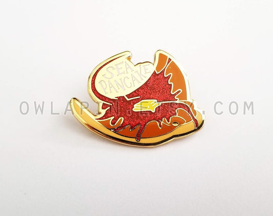 Stingray "Sea Pancake" Cute Glitter Enamel Pin