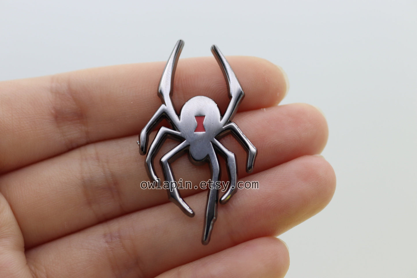 Black Widow Spider Mini Enamel Pin
