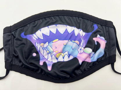 Candy Monster Creepy Cute Dust Face Mask With Filter Pocket