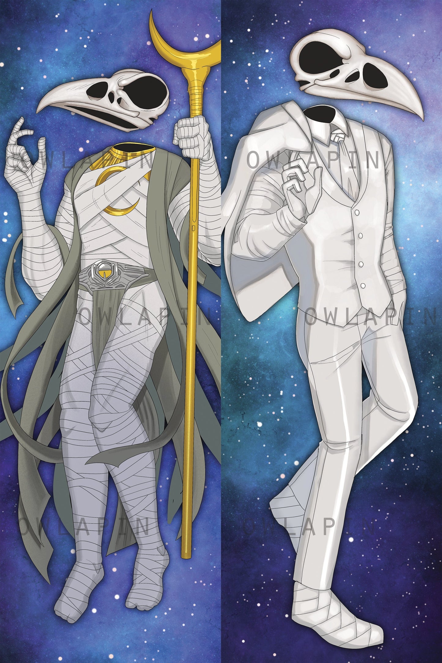 Khonshu Moon Knight Dakimakura Body Pillow Case