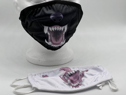 Wolf Animal Dust Face Mask With Filter Pocket