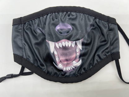 Wolf Animal Dust Face Mask With Filter Pocket