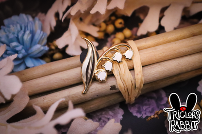 Lily of the Valley and Ginkgo Leaf 3D Metal Pins