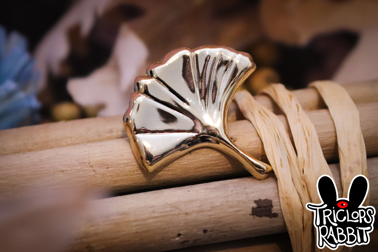 Lily of the Valley and Ginkgo Leaf 3D Metal Pins