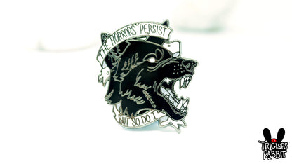 Black Wolf "The Horrors Persist" Enamel Pin