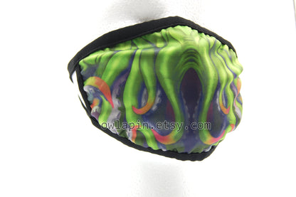 Cthulhu Tentacle Monster Dust Face Mask With Filter Pocket