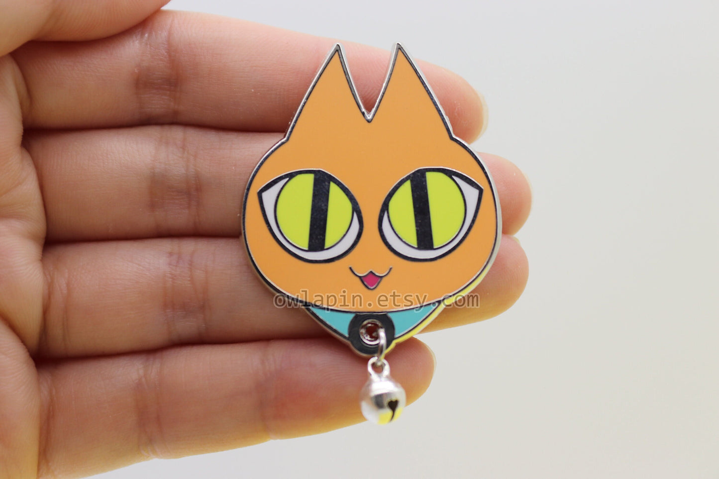 Cat Bell Enamel Pin