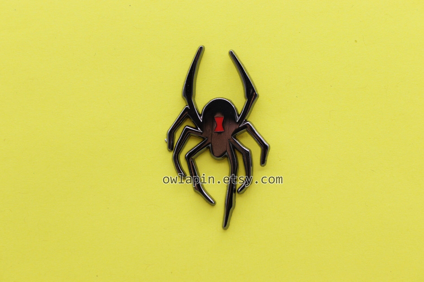 Black Widow Spider Mini Enamel Pin