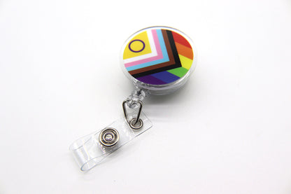Pride Flag Retractable Badge Reel