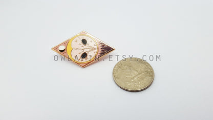 Barn Owl Enamel Pin, Lapel Pin 1.5"