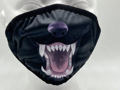 Wolf Animal Dust Face Mask With Filter Pocket