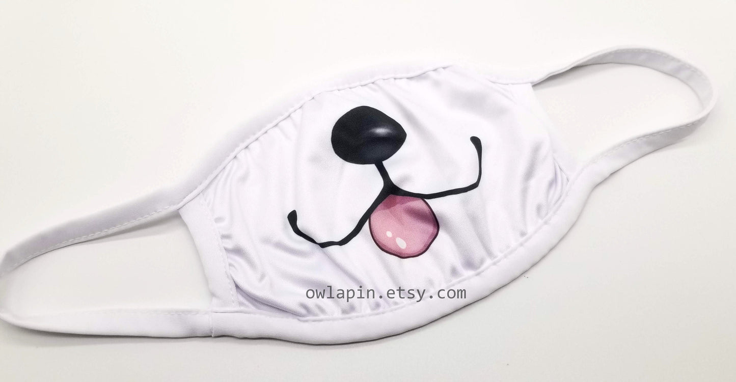 Cute Dog Animal Crossing Dust Face Mask With Filter Pocket