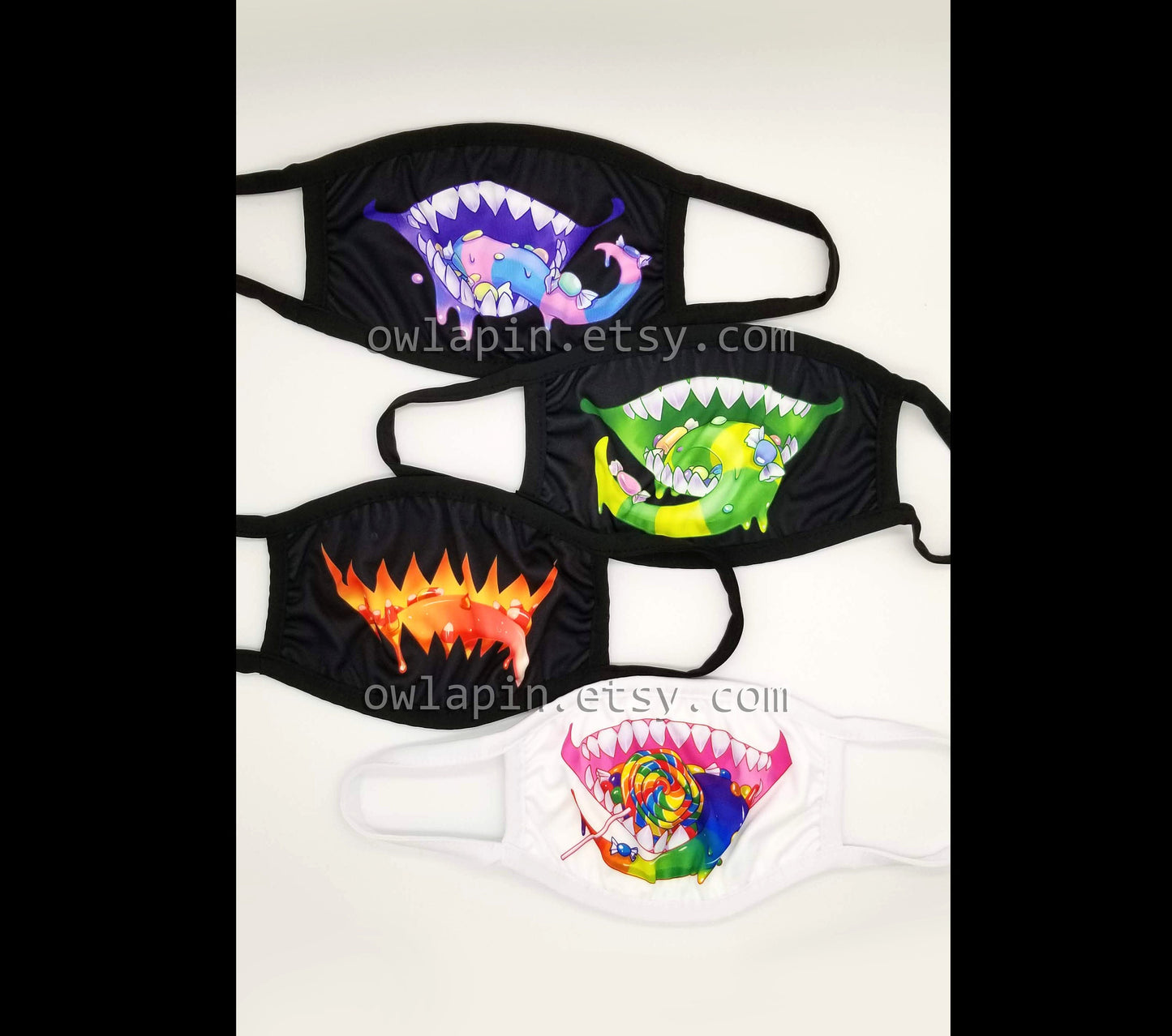 Candy Monster Creepy Cute Dust Face Mask With Filter Pocket