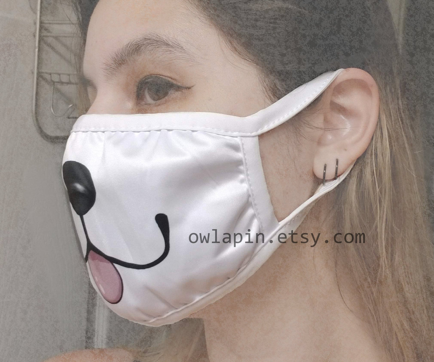 Cute Dog Animal Crossing Dust Face Mask With Filter Pocket