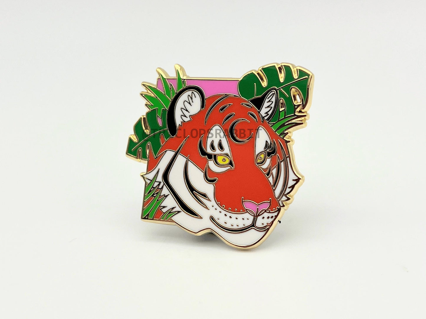 Moon Tiger Enamel Pin