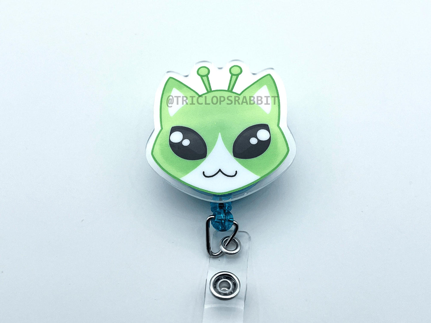 Alien Cat Retractable Badge Reel