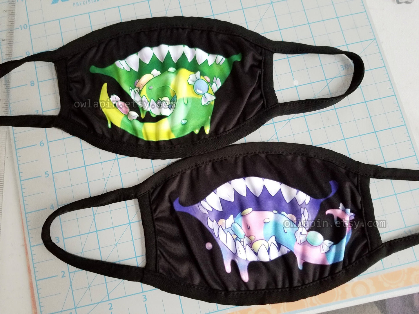 Candy Monster Creepy Cute Dust Face Mask With Filter Pocket