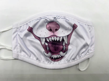 Wolf Animal Dust Face Mask With Filter Pocket