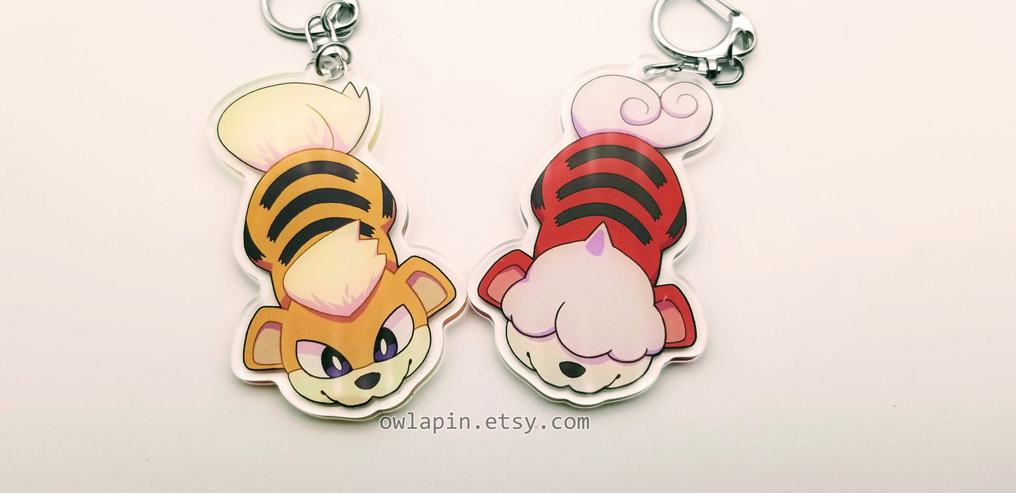 Orange Dog Keychain - Cute Paws