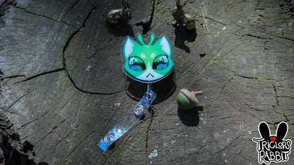 Alien Cat Retractable Badge Reel