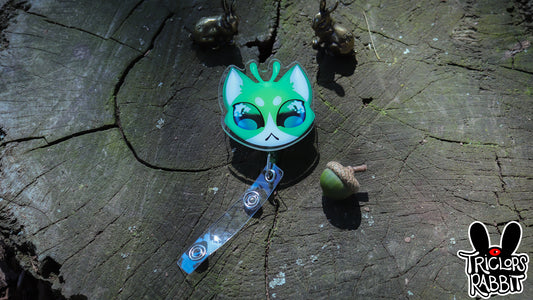 Alien Cat Retractable Badge Reel