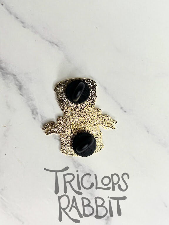 Scopophobia Hourglass Enamel Pin