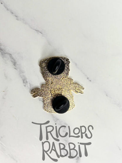 Scopophobia Hourglass Enamel Pin