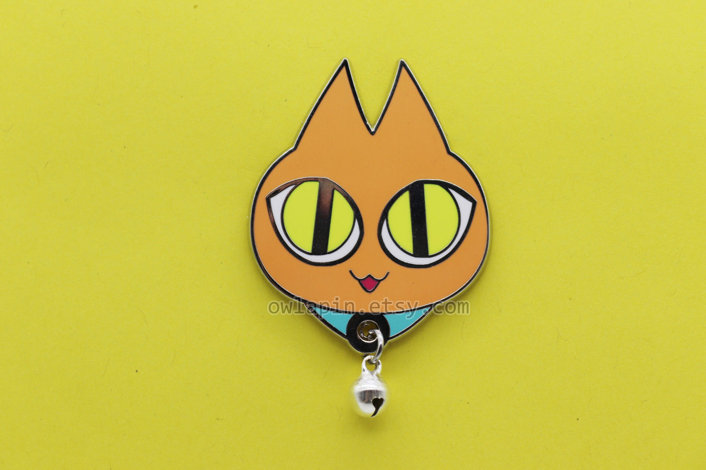 Cat Bell Enamel Pin