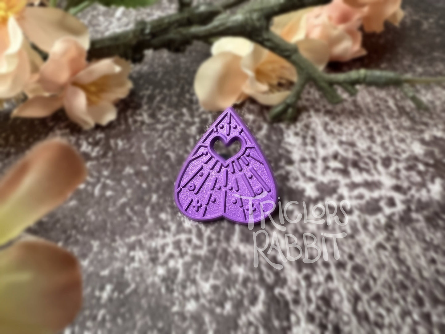 Pink Heart Ouija Planchette Mini Pin