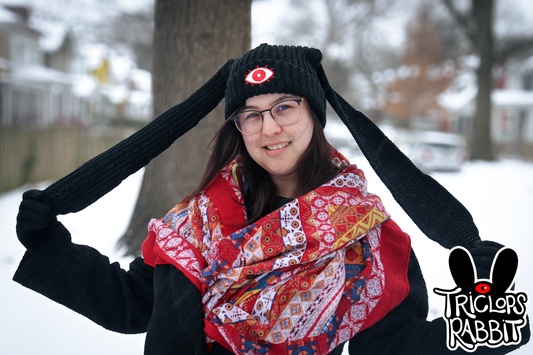 Banny Beanie - Black Rabbit Ear Hat