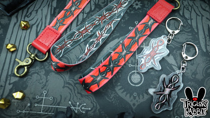 Barbed Wire Wrist/Neck Lanyard and Keychain