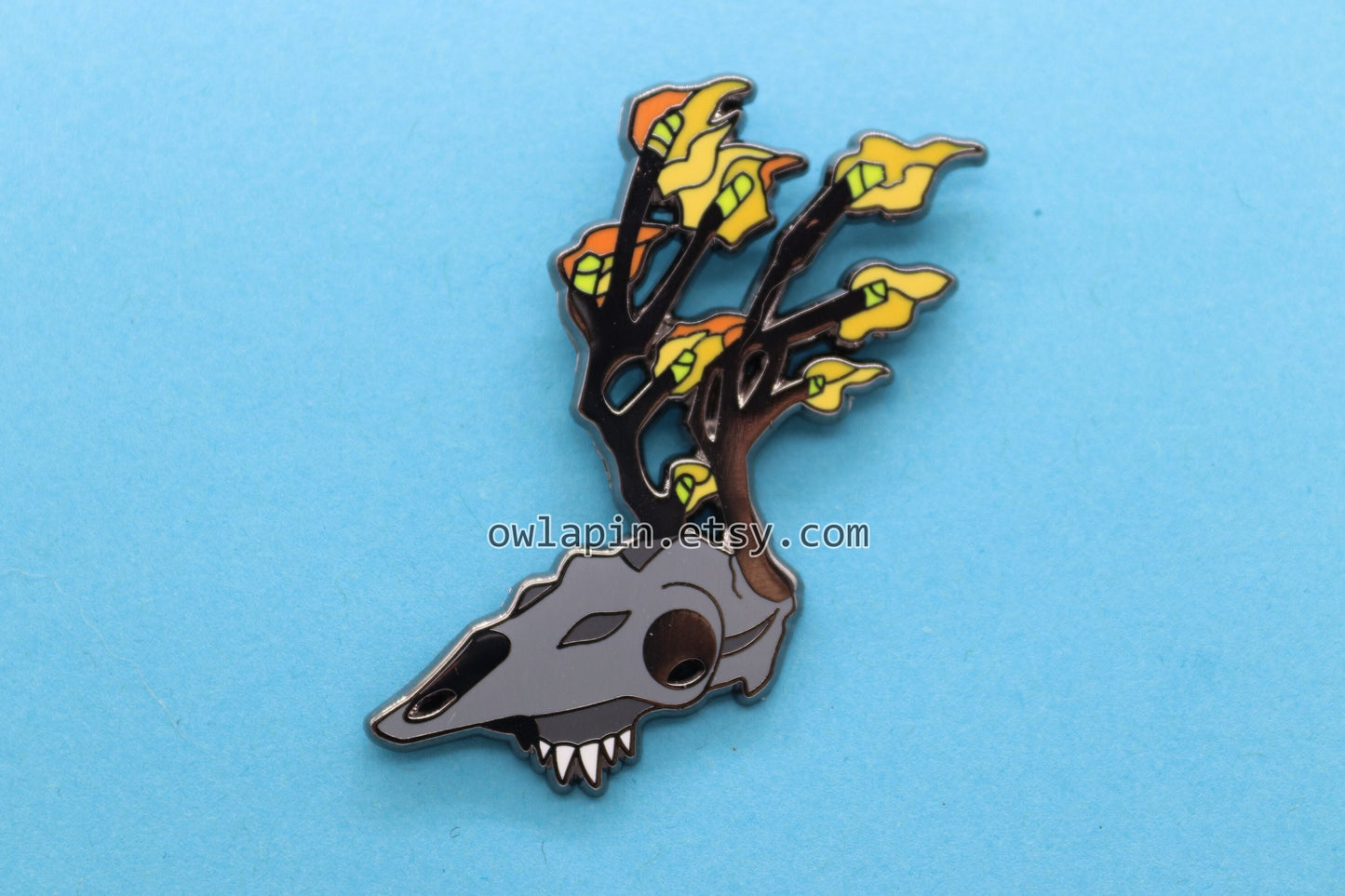 Burning Deer Enamel Pin